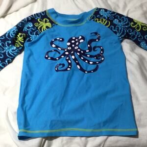Hatley rash guard 4t nwot octopus theme turquoise